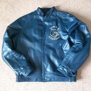 Vintage leather varsity jacket